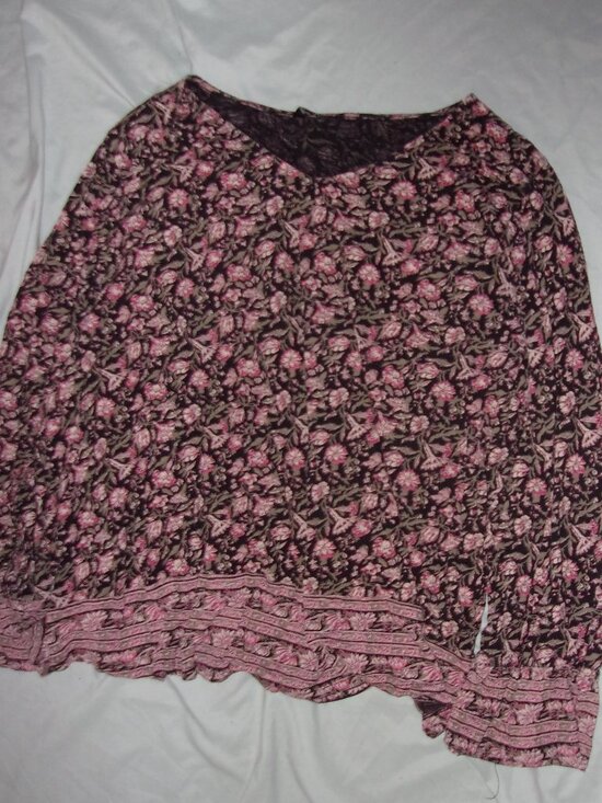 Lucky Brand Tops - lucky brand boho size 3 three x womens long sleeved tee shirt top black floral